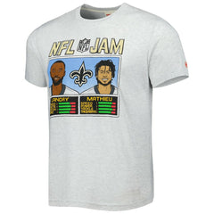 Jarvis Landry & Tyrann Mathieu New Orleans Saints Homage Unisex NFL Jam Tri-Blend T-Shirt Heather Gray | NFL