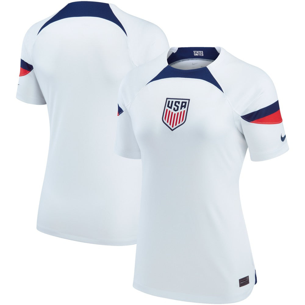 USMNT Women's 2022/23 Home Breathe Stadium Replica Blank Jersey White | Nike