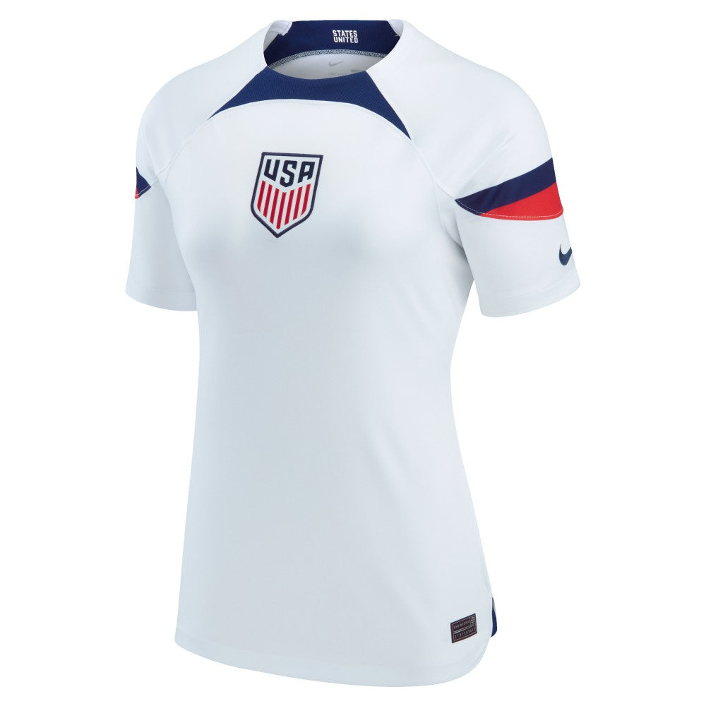 USMNT Women's 2022/23 Home Breathe Stadium Replica Blank Jersey White | Nike