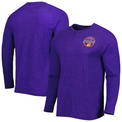 Phoenix Suns Concepts Sport Left Chest Henley Raglan Long Sleeve Top Heathered Purple - NBA
