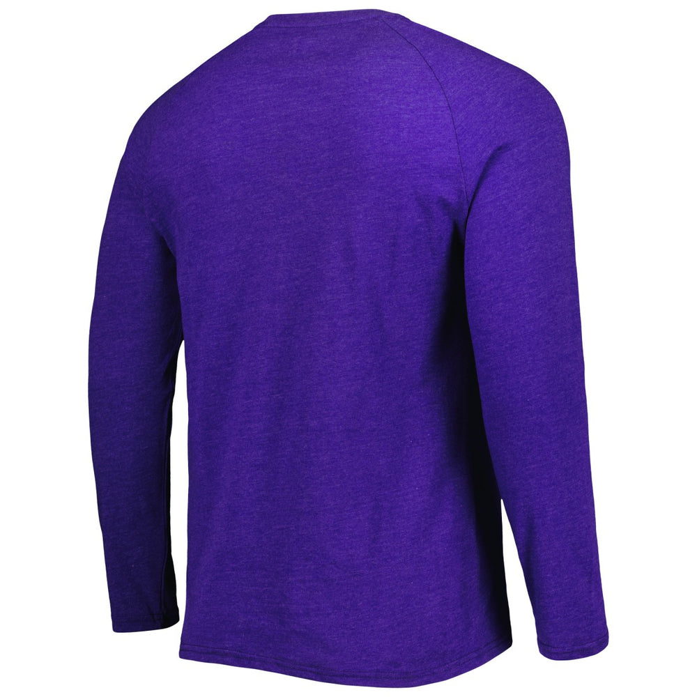 Phoenix Suns Concepts Sport Left Chest Henley Raglan Long Sleeve Top Heathered Purple - NBA