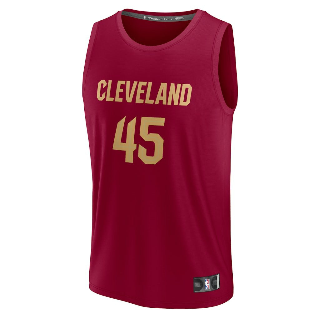 Donovan Mitchell Cleveland Cavaliers Fast Break Replica Jersey Icon Editi- Wine - NBA