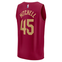 Donovan Mitchell Cleveland Cavaliers Fast Break Replica Jersey Icon Editi- Wine - NBA