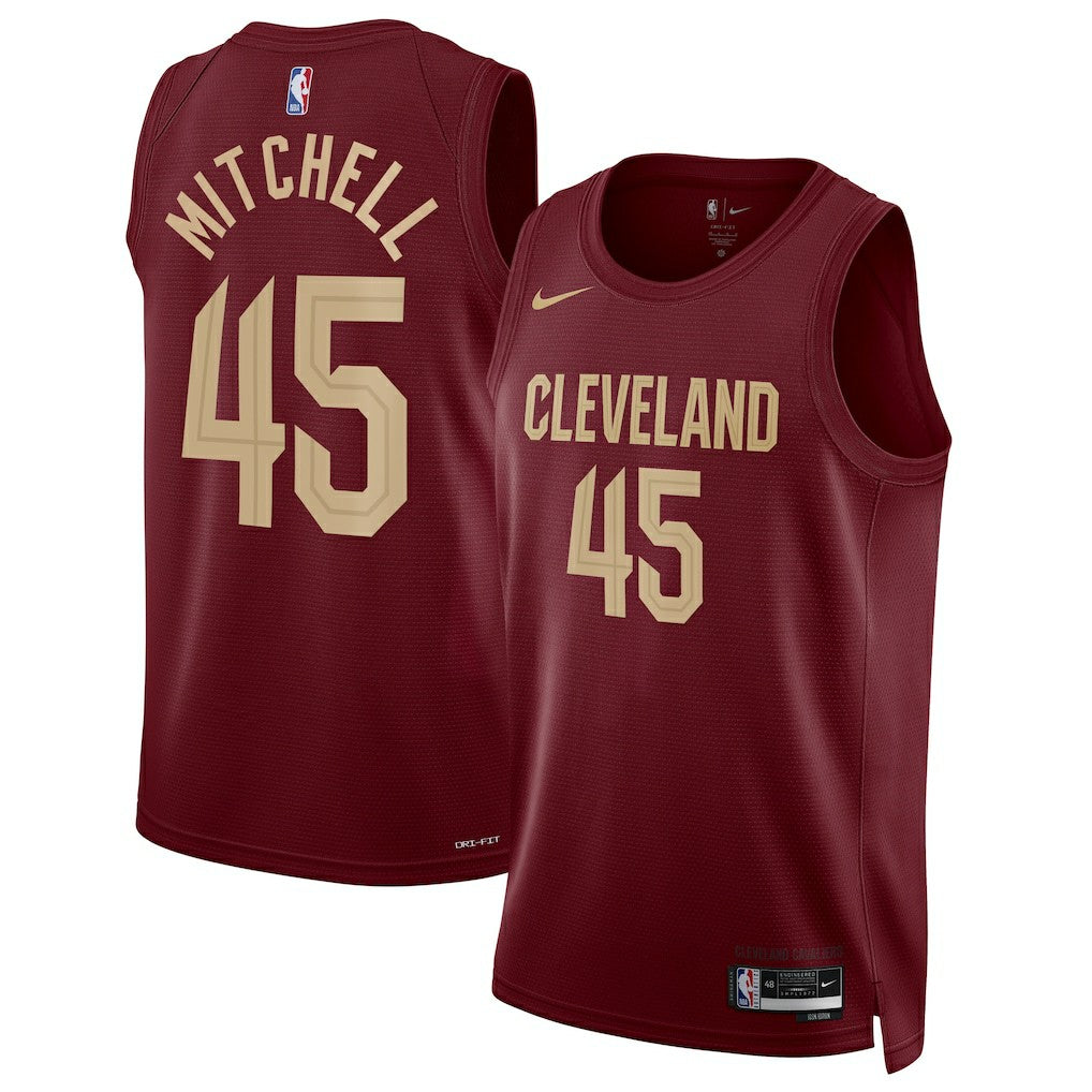 Donovan Mitchell Cleveland Cavaliers Unisex Swingman Jersey Icon Editi- Wine - NBA