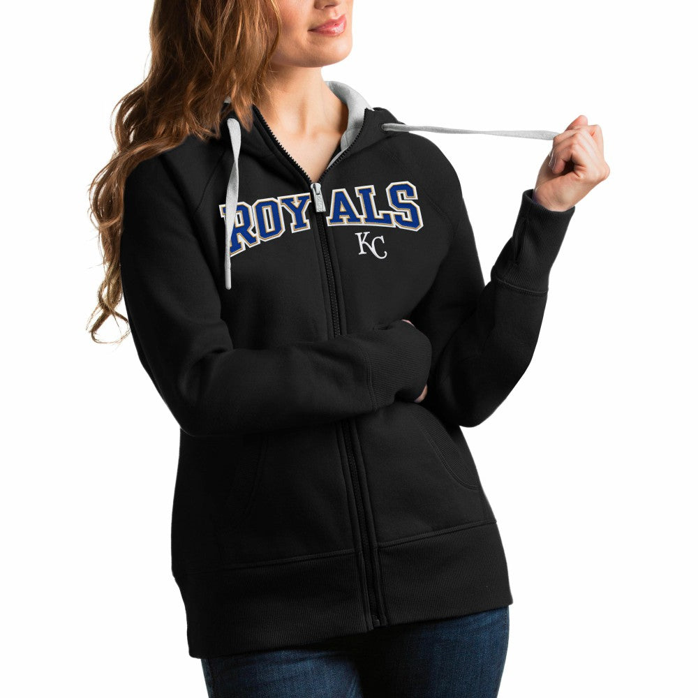 Kansas City Royals Antigua Women's Team Logo Victory Full-Zip Hoodie - MLB