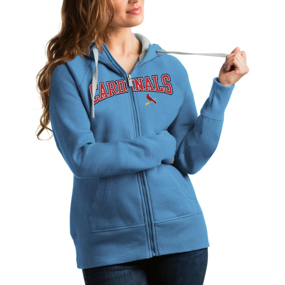 St. Louis Cardinals Antigua Women's Team Logo Victory Full-Zip Hoodie - MLB
