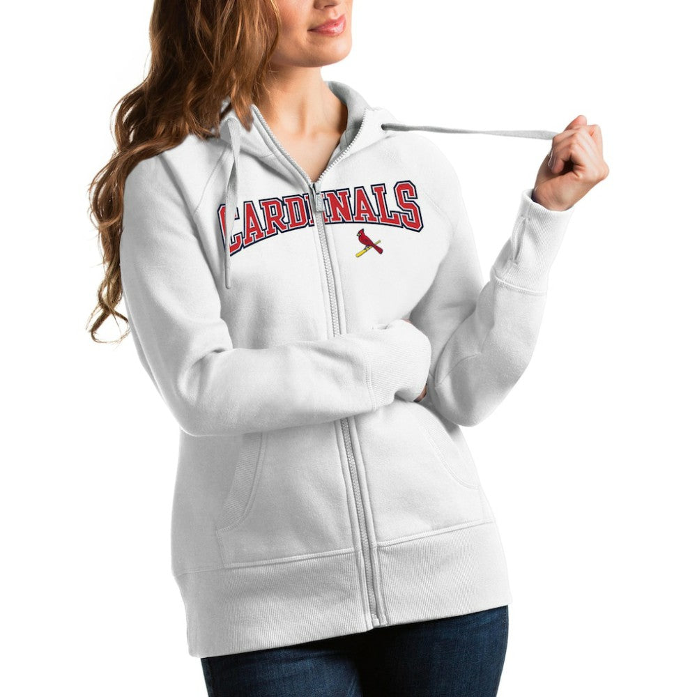 St. Louis Cardinals Antigua Women's Team Logo Victory Full-Zip Hoodie - MLB