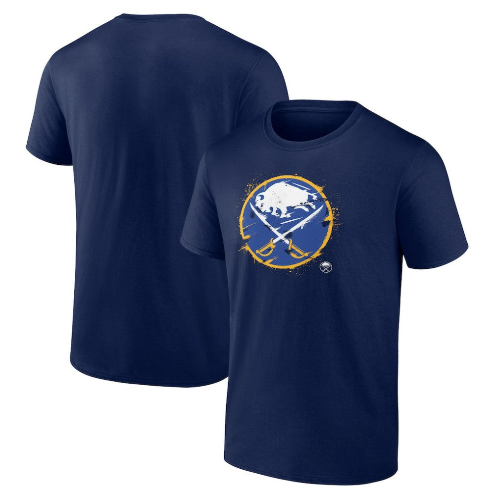 Buffalo Sabres Splatter Logo Team T-Shirt - Navy - NHL