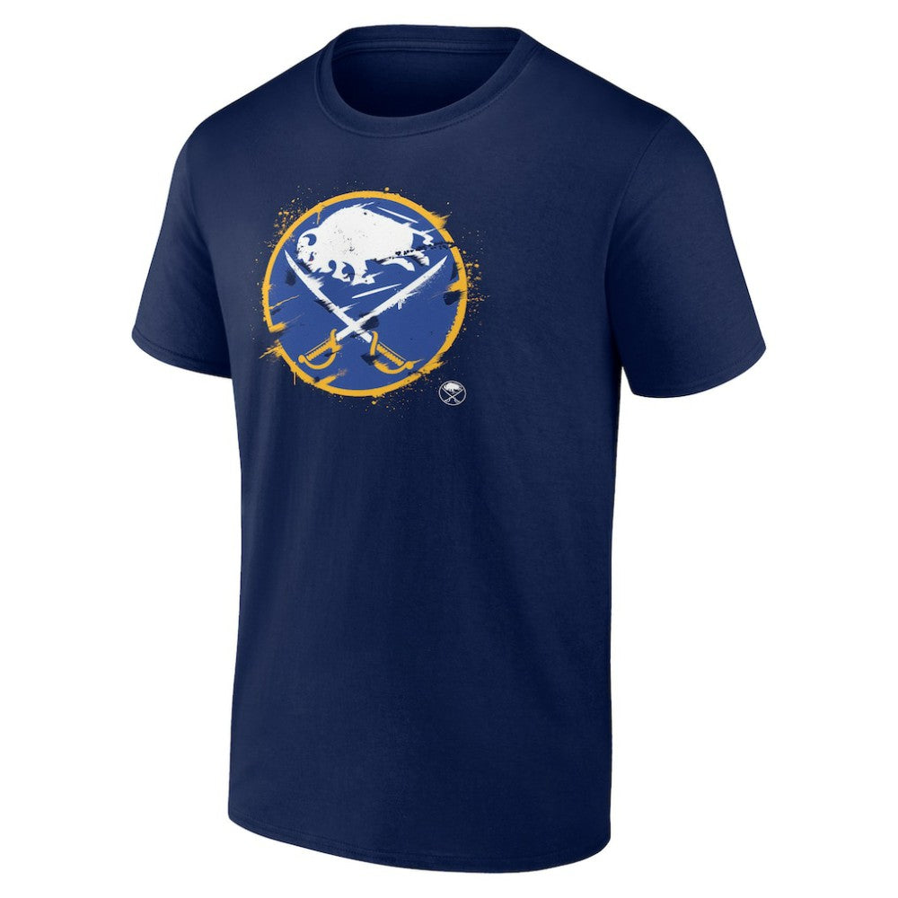 Buffalo Sabres Splatter Logo Team T-Shirt - Navy - NHL