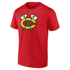 Chicago Blackhawks Shoulder Patch Logo T-Shirt - Red - NHL