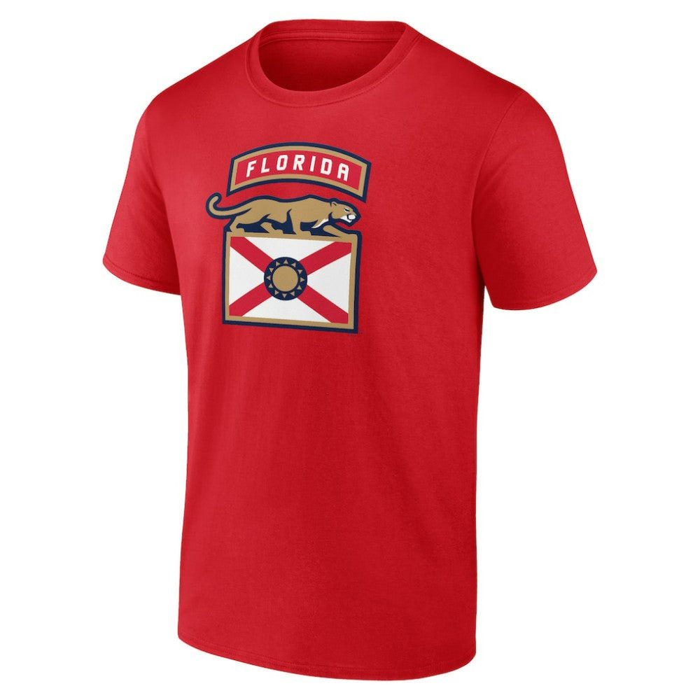 Florida Panthers Shoulder Patch Logo T-Shirt - Red - NHL