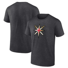 Vegas Golden Knights Shoulder Patch Logo T-Shirt - Charcoal - NHL