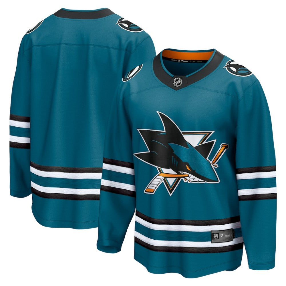 San Jose Sharks Fanatics Home Breakaway Jersey - Teal - NHL