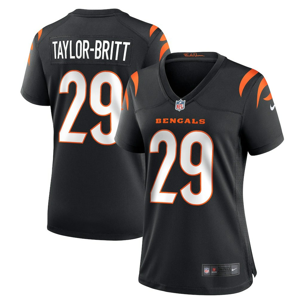 Cam Taylor-Britt Cincinnati Bengals Women's Game Player Jersey Black | Nike for Sale