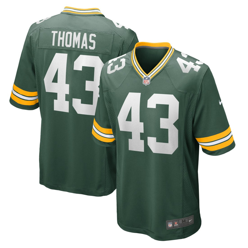 Kiondre Thomas Green Bay Packers Game Player Jersey Green | Nike for Sale