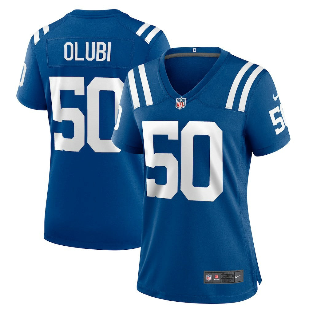 Segun Olubi Indianapolis Colts Women's Game Player Jersey Royal | Nike for Sale