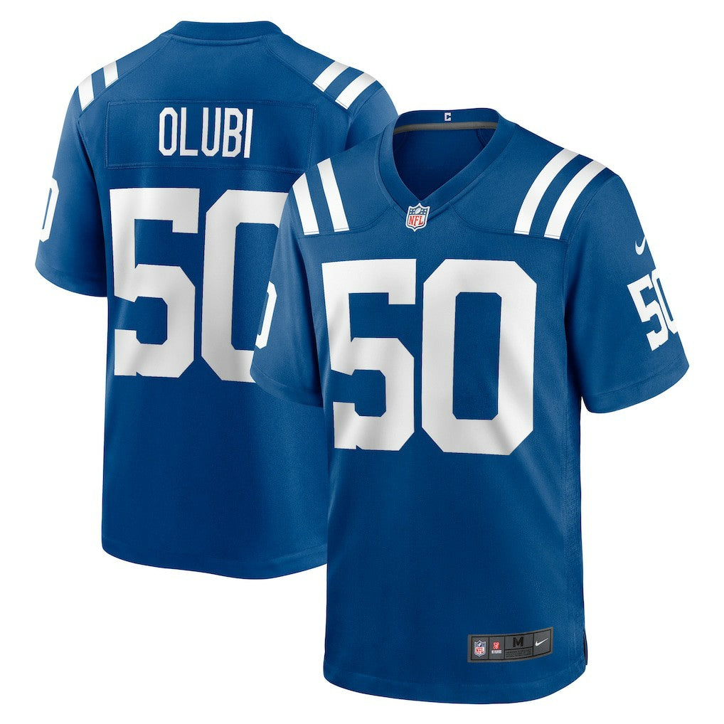 Segun Olubi Indianapolis Colts Game Player Jersey Royal | Nike for Sale
