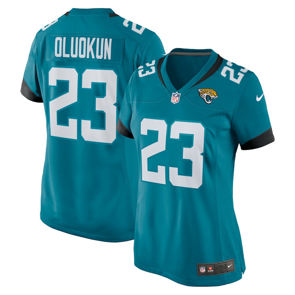 Foyesade Oluokun Jacksonville Jaguars Women's Game Player Jersey Teal | Nike for Sale