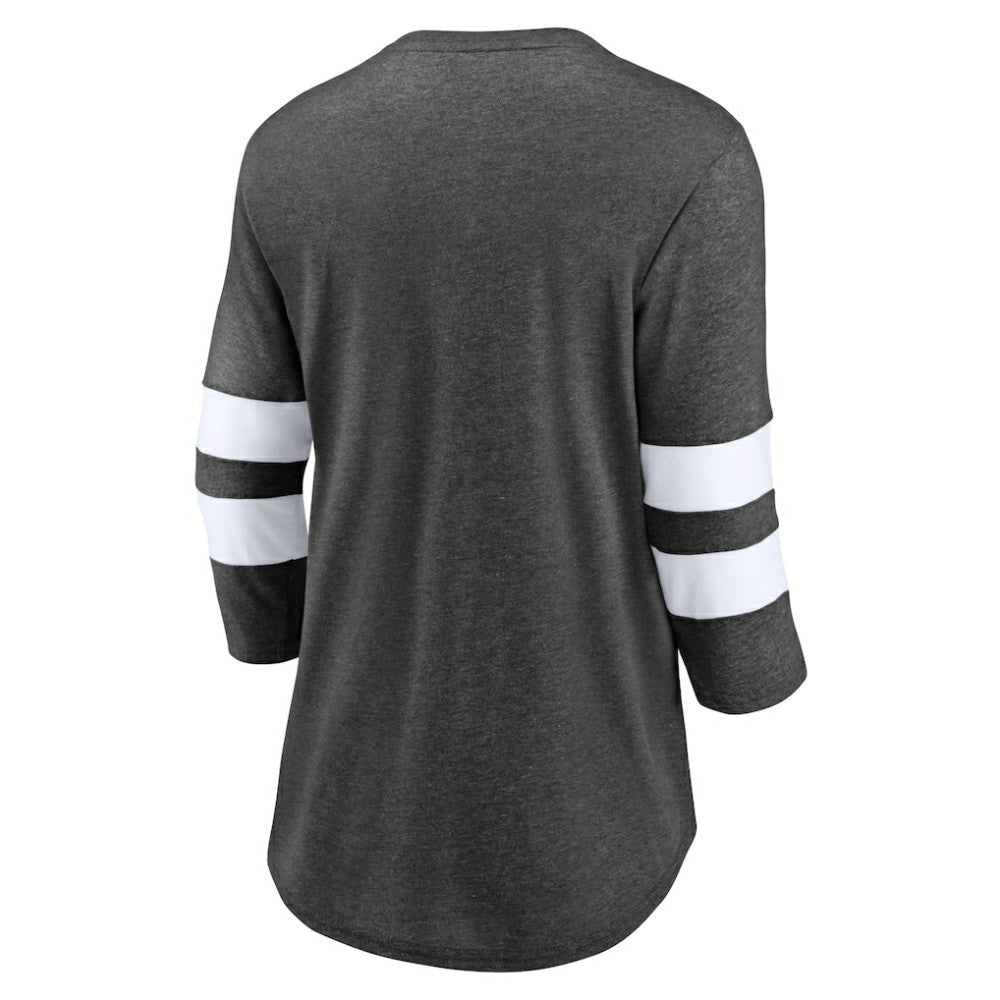 Washington Capitals Fanatics Women's Special Edition 2.0 Barn Burner 3/4 Sleeve T-Shirt - Heather Charcoal - NHL