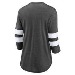 Washington Capitals Fanatics Women's Special Edition 2.0 Barn Burner 3/4 Sleeve T-Shirt - Heather Charcoal - NHL