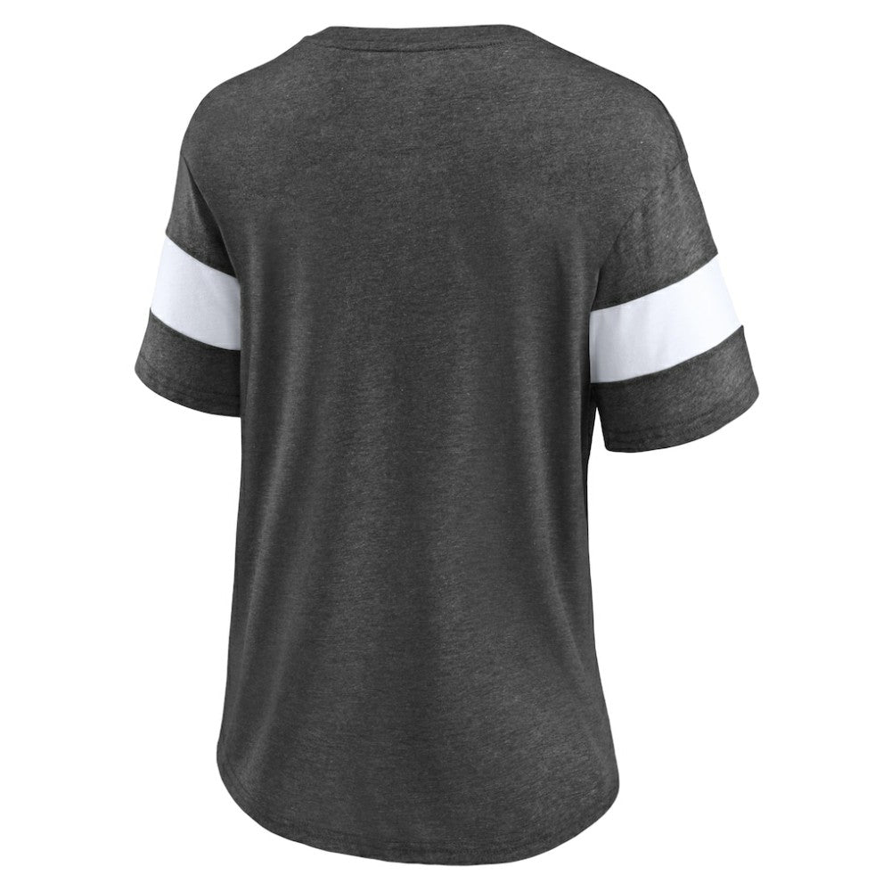 Washington Capitals Fanatics Women's Special Edition 2.0 Ring The Alarm V-Neck T-Shirt - Heather Charcoal - NHL
