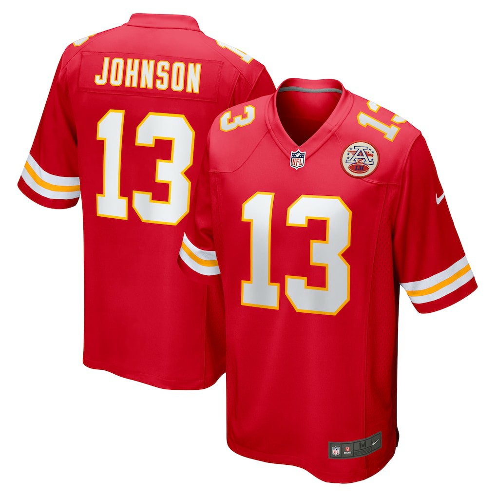 Nazeeh Johnson Kansas City Chiefs Game Player Jersey Red | Nike for Sale