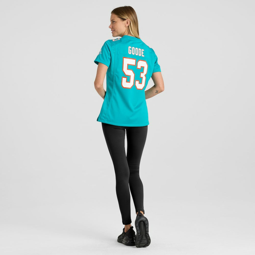 Cameron Goode Miami Dolphins Women's Game Player Jersey Aqua | Nike for Sale