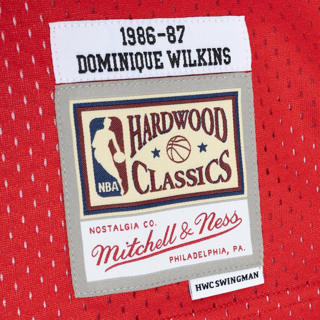 Dominique Wilkins Atlanta Hawks Hardwood Classics 1986/87 Split Swingman Jersey Yellow/Red - NBA