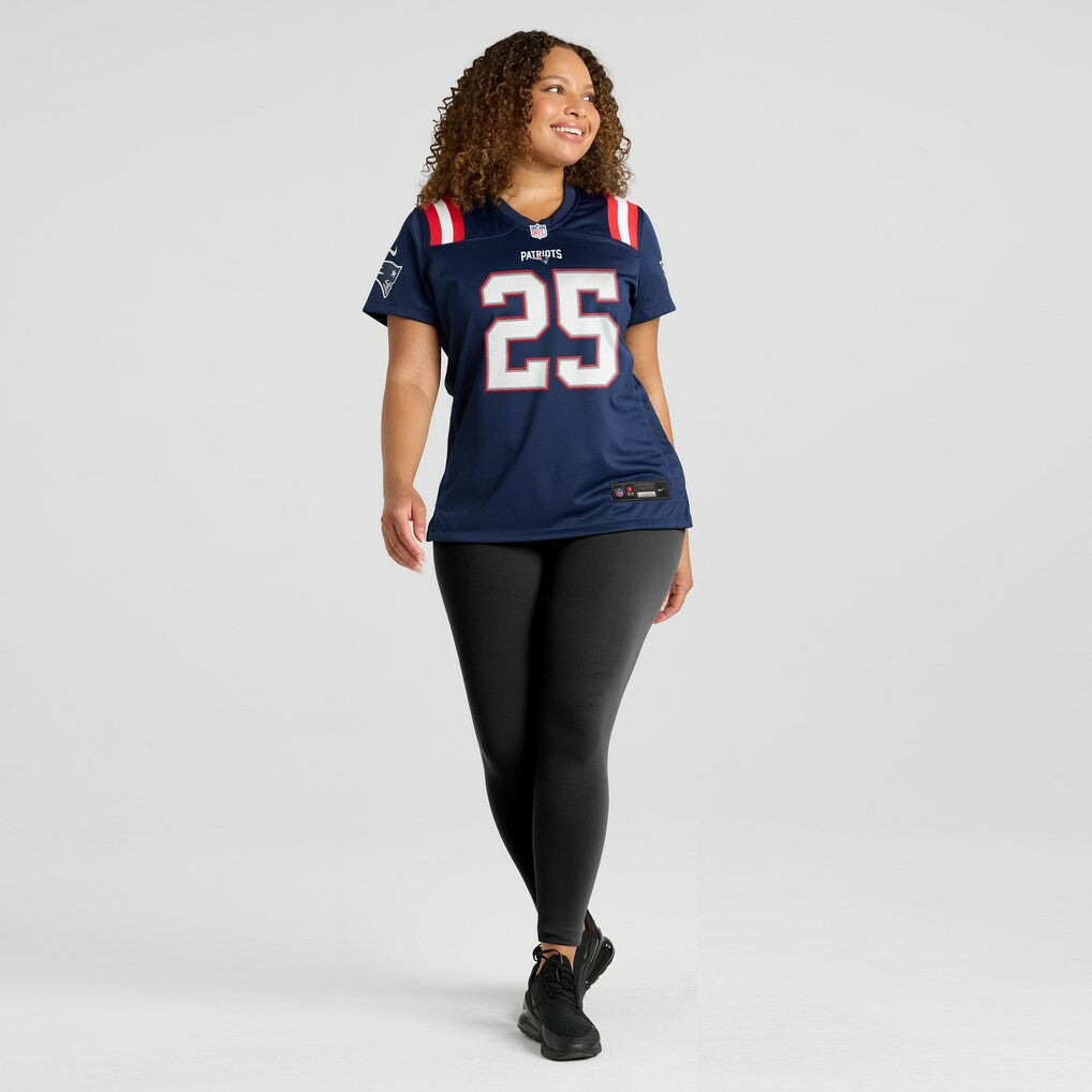 Marcus Jones New England Patriots Women's Game Jersey Navy | Nike for Sale