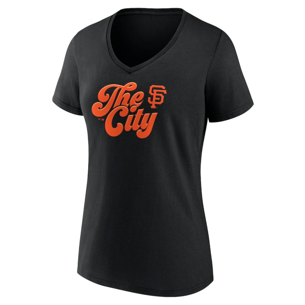 San Francisco Giants Women's Scripty City V-Neck T-Shirt - MLB