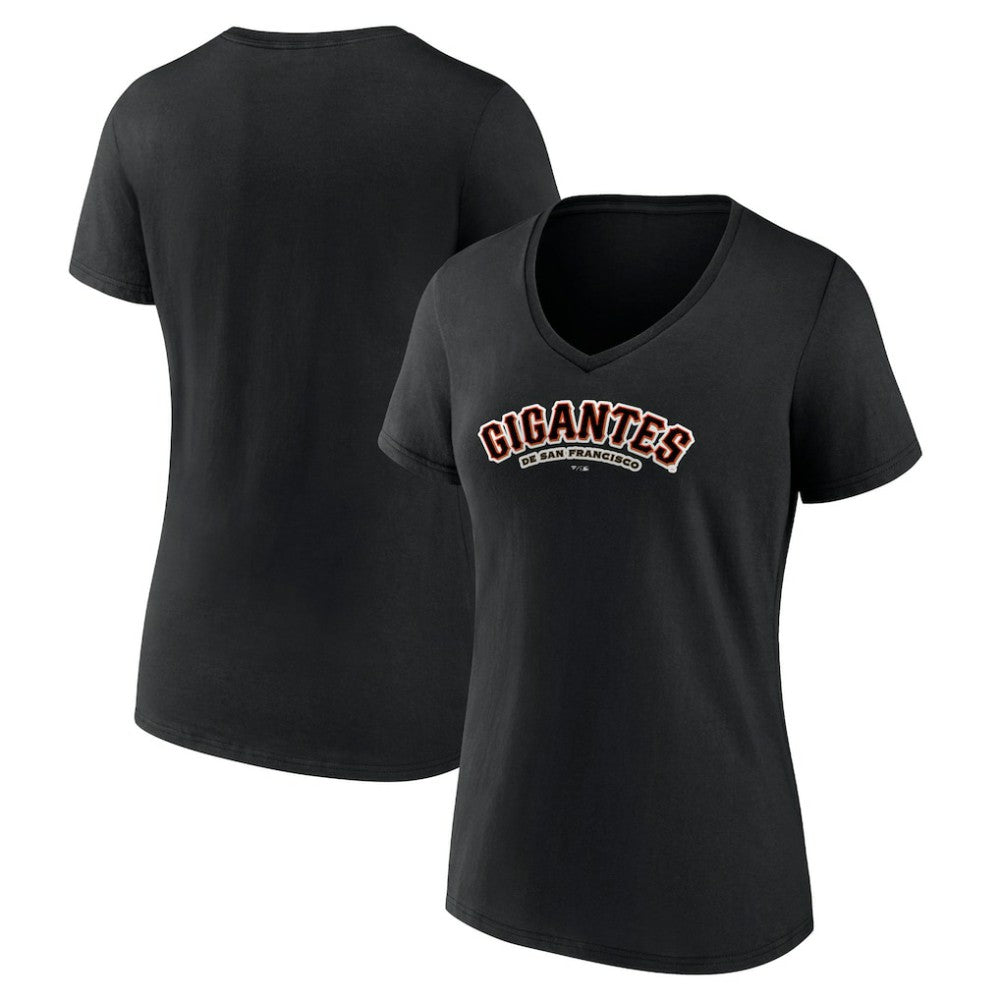 San Francisco Giants Women's Spanish Logo V-Neck T-Shirt - MLB