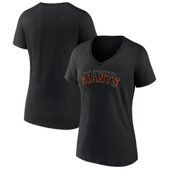 San Francisco Giants Women's Giants Alternate Club Lettering V-Neck T-Shirt - MLB