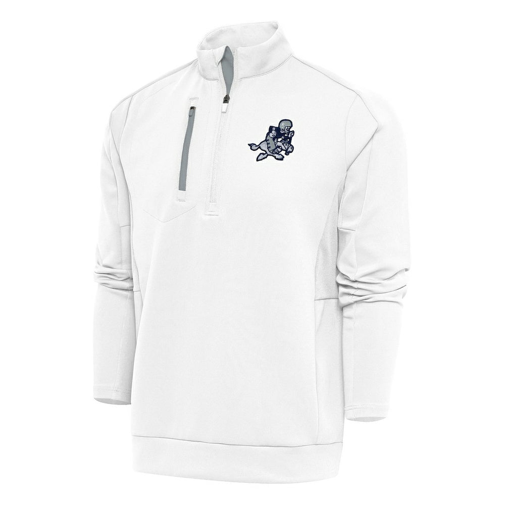 Dallas Cowboys Antigua Team Logo Throwback Generation Quarter-Zip Pullover Top White | NFL