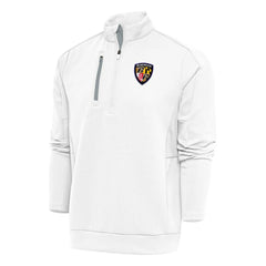 Baltimore Ravens Antigua Team Logo Throwback Generation Quarter-Zip Pullover Top White | NFL