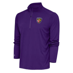 Baltimore Ravens Antigua Team Logo Throwback Tribute Quarter-Zip Pullover Top Purple | NFL