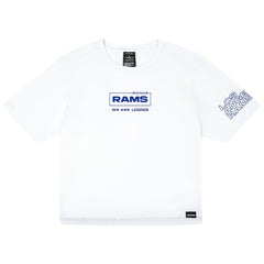 Los Angeles Rams LEGENDS Women's Aviation Crop T-Shirt White | NFL