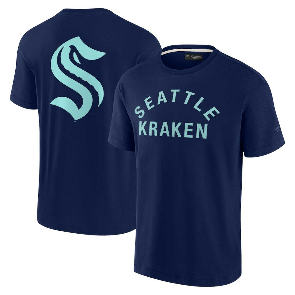 Seattle Kraken Fanatics Unisex Elements Super Soft Short Sleeve T-Shirt - Navy - NHL