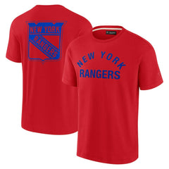 New York Rangers Fanatics Unisex Elements Super Soft Short Sleeve T-Shirt - Red - NHL