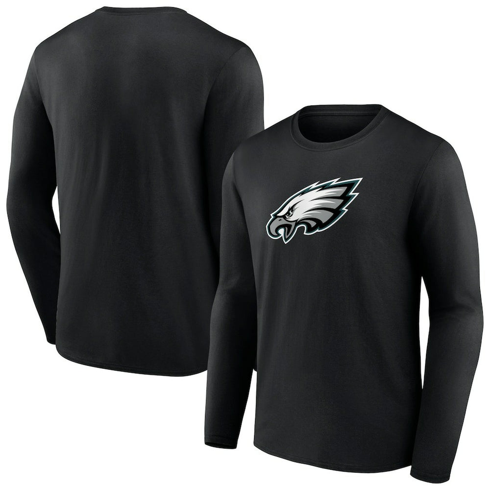 Philadelphia Eagles Primary Team Logo Long Sleeve T-Shirt Black | NFL