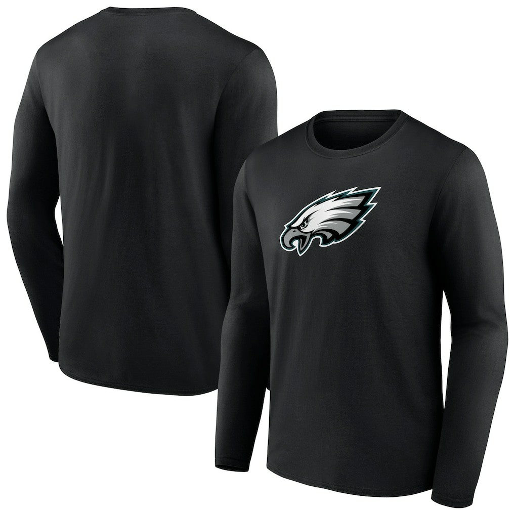 Philadelphia Eagles Primary Team Logo Long Sleeve T-Shirt Black | NFL