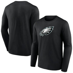 Philadelphia Eagles Primary Team Logo Long Sleeve T-Shirt Black | NFL