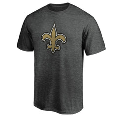 New Orleans Saints Primary Logo T-Shirt Heather Charcoal | Fanatics