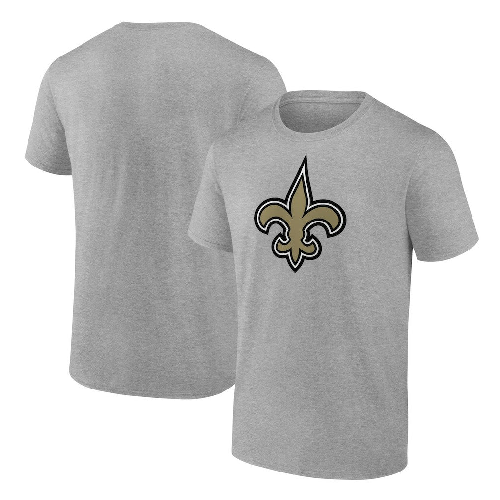 New Orleans Saints Primary Logo T-Shirt Heather Gray | Fanatics