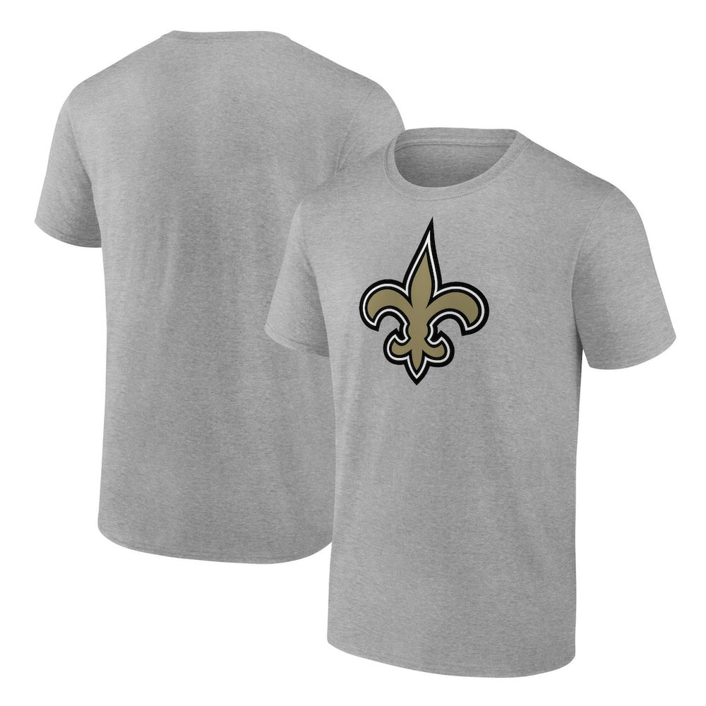 New Orleans Saints Primary Logo T-Shirt Heather Gray | Fanatics