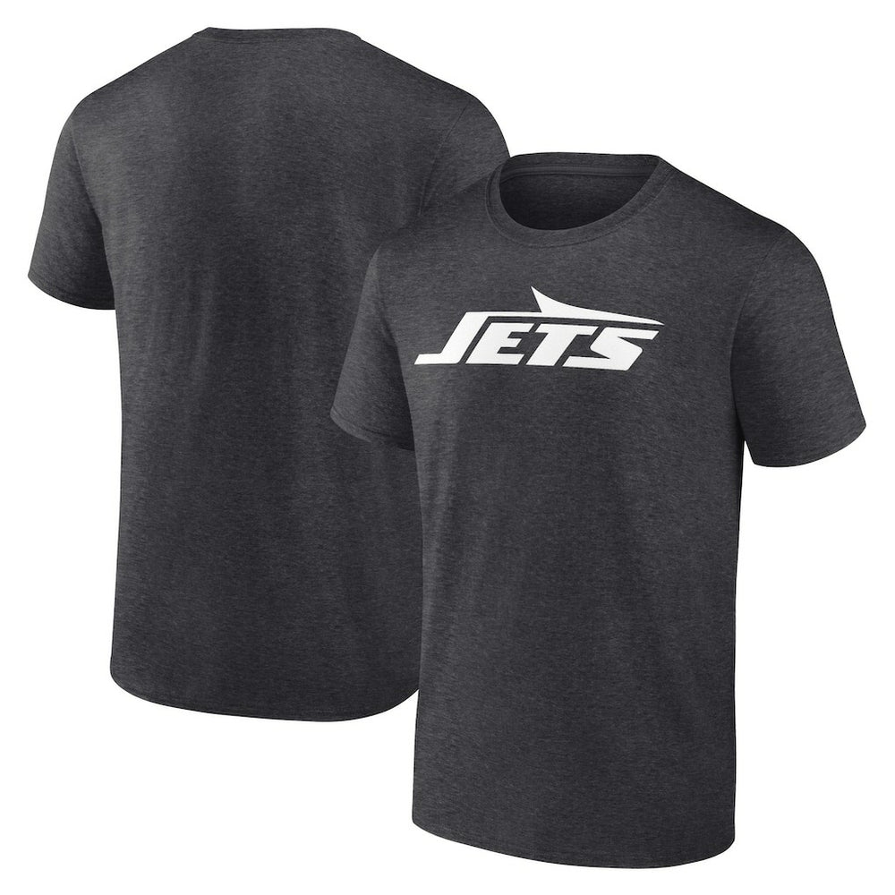 New York Jets Primary Logo T-Shirt Heather Charcoal | Fanatics