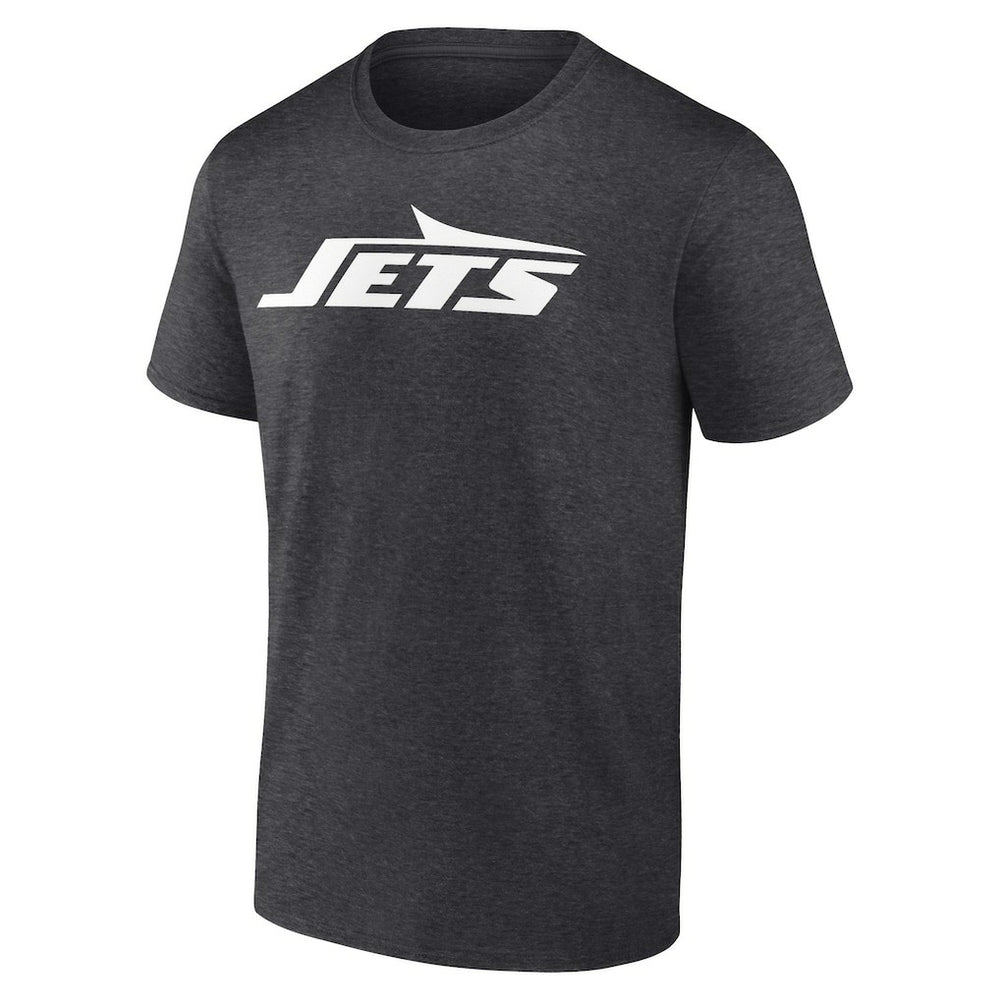 New York Jets Primary Logo T-Shirt Heather Charcoal | Fanatics