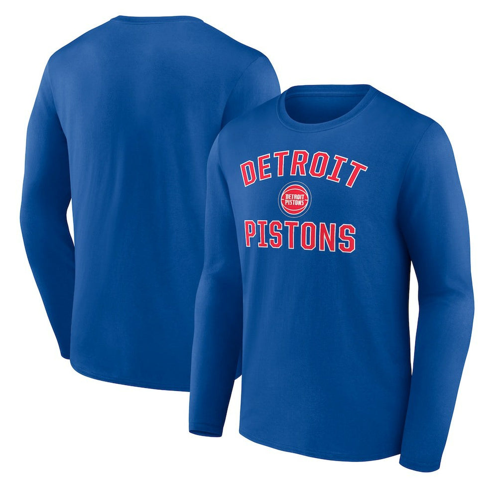 Detroit Pistons Victory Arch Team Long Sleeve T-Shirt Royal - NBA
