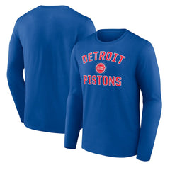 Detroit Pistons Victory Arch Team Long Sleeve T-Shirt Royal - NBA
