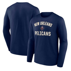 New Orleans Pelicans Victory Arch Team Long Sleeve T-Shirt Navy - NBA