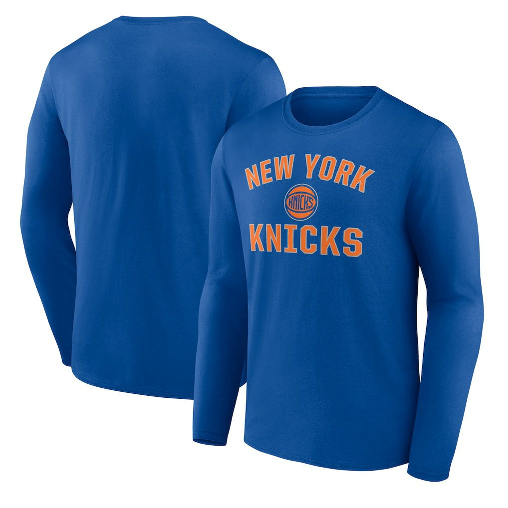 New York Knicks Victory Arch Team Long Sleeve T-Shirt Royal - NBA